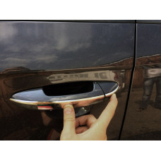 Хромированные плоские накладки на ручки (4 шт, нержавейка) для Volkswagen Passat СС 2008-2017 гг