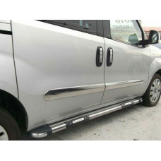 Дверные Молдинги Нержавеющая Сталь (4 шт.) Carmos - Турецкая Нержавеющая Сталь для Fiat Doblo II 2010-2022 гг