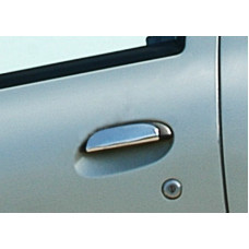 Хромированные Накладки на Ручки Дверей (4 шт, Нержавейка) Carmos - Турецкая Нержавеющая Сталь для Renault Scenic 1998-2003 гг