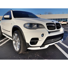 Накладка на передний бампер (2010-2013, грунтованная под покраску) для BMW X5 E-70