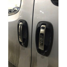 Хромированные Накладки на Ручки (4 шт., Нержавейка) OmsaLine - Итальянская Нержавейка для Fiat Fiorino/Qubo 2008-2024 гг