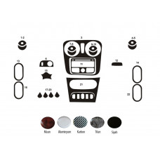 Накладки на панель (Meric, Туреччина) Карбон для Dacia Logan MCV 2013-2020 рр