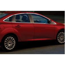 Верхние молдинги окон нержавейка (8 шт) Седан, OmsaLine - Итальянская Нержавейка для Ford Focus III 2011-2017 гг