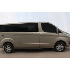 Нижние молдинги стекол (8 шт., Нержавейка) Длинная База для Ford Custom 2013-2022 гг