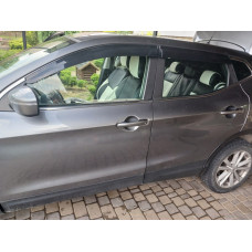 Ветровики на окна (4 шт., Sunplex Sport) для Nissan Qashqai 2014-2021 гг