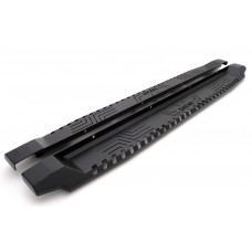 Боковые пороги Dakar V1 без LED (2019-2025, 2 шт, металл) для Mitsubishi L200