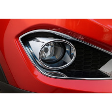 Хром накладки на противотуманные фары Libao (2 шт, пластик) для Chery Tiggo 5 2013- гг