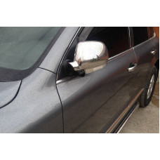 Накладки на Зеркала 2003-2007 (2 шт., Нержавейка) OmsaLine - Итальянская Нержавейка для Volkswagen Touareg