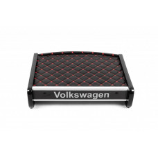 Полиця на панель (Чорна з червоною ниткою) для Volkswagen T5 Multivan 2003-2010 рр