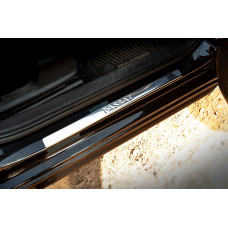 Накладки на пороги OmsaLine тип 1 (4 шт, нержавейка) для Volkswagen Passat B7 2012-2015 гг