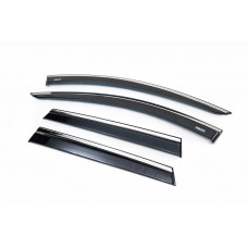 Вітровики з хромованим молдингом (4 шт, Niken) для Dacia Duster 2018-2024 рр