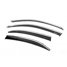 Вітровики з хромованим молдингом (4 шт, Niken) для Chevrolet Malibu 2011-2018 рр