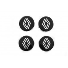 Колпачки диски черные с кольцом (59мм на 55мм, 4 шт) для Тюнинг Renault