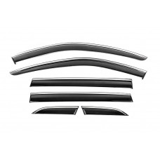 Вітровики з хромованим молдингом Niken Luxury (6 шт) для Honda CRV 2022- рр