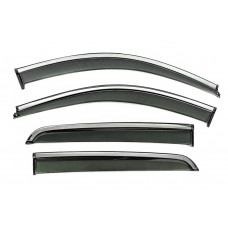 Ветровики с хромом Niken Luxury (4 шт) для Dongfeng EX1