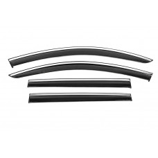 Ветровики с хромированным молдингом Niken Luxury (SW, 4 шт) для Volkswagen Passat B6 2006-2012 гг