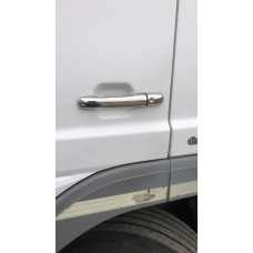 Накладки на Ручки Дверей (2 шт, Нержавейка) OmsaLine - Итальянская Нержавеющая Сталь для Mercedes Atego 1998-2004 гг