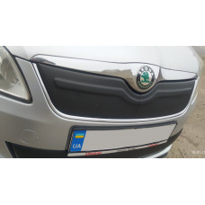 Зимняя накладка на решетку радиатора (2011-2014, верхняя) Матовый для Skoda Fabia