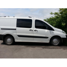 Боковые трубы (2 шт., нержавейка) Ø70, для длинной базы для Citroen Jumpy 2007-2017 гг