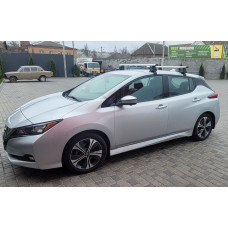 Автобагажник для гладкой крыши (хром, пара) для Nissan Leaf 2017- гг