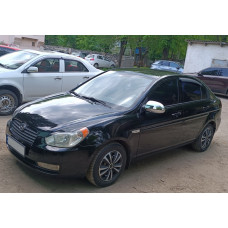 Накладки на Зеркала (2 шт., пластик) Carmos для Hyundai Accent 2006-2010 гг