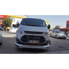 Накладка на передний бампер (2013-2017, грунтованная под покраску) для Ford Custom