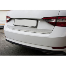 Накладка на багажник нержавейка OmsaLine - Итальянская Нержавеющая Сталь для Skoda Superb 2015-2024 гг