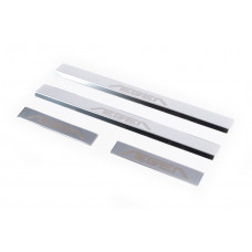 Накладки на пороги Carmos V1 Aegea (4 шт, нержавейка) для Fiat Tipo 2016- гг