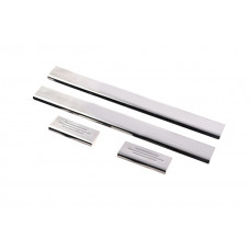 Накладки на пороги Carmos (4 шт, нержавейка) для Toyota Yaris 2006-2011 гг