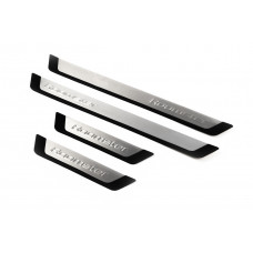 Накладки на пороги OmsaLine (4 шт, нерж.) для Skoda Roomster 2006-2015 рр