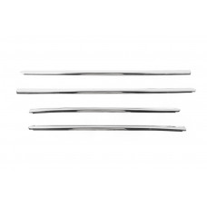 Нижние молдинги окон нержавейка (4 шт) OmsaLine - Итальянская Нержавейка для Renault Duster 2018-2024 гг