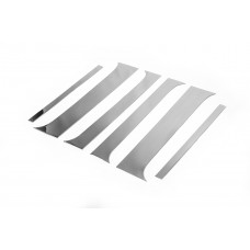 Хром накладки на стойки (6 шт, нерж сталь) для Nissan Navara 2006-2015 гг