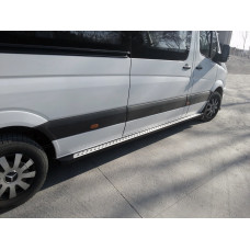 Боковые Подножки DOT-Line (2 шт., Алюминий) Средняя База для Mercedes Sprinter W906 2006-2018 гг