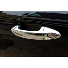 Накладки на ручки (4 шт., нерж.) OmsaLine - Італійська нержавійка для Ford Fiesta 2008-2017 рр