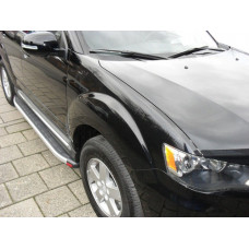 Боковые пороги Fullmond (2 шт, алюм.) для Peugeot 4007 2007-2013 гг