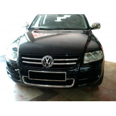 Накладки на решетку радиатора (4 шт, нержавейка) 2003-2008 для Volkswagen Touareg