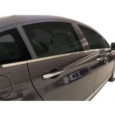 Нижня окантовка вікон (6 шт, нерж.) OmsaLine - Італійська нержавійка для Citroen C-5 2008-2017 рр
