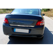 Накладка на кромку багажника нержавейка OmsaLine - Итальянская Нержавейка для Peugeot 301 2012- гг