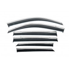 Ветровики с хромированным молдингом Niken Luxury (6 шт) для Lexus GX460 2009-2023 гг