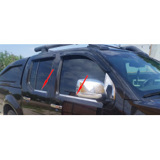 Наружные молдинги окон нержавейка (4 шт.) Carmos - Турецкая Нержавеющая Сталь для Nissan Navara 2006-2015 гг