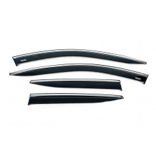 Вітровики з хромованим молдингом (4 шт, Niken) для Hyundai Kona 2023- рр