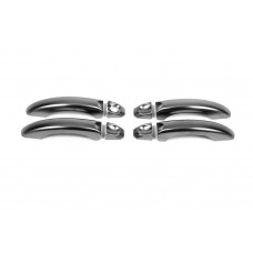 Накладки на ручки Черный Хром (4 шт, нерж сталь) для Volkswagen Amarok 2010-2022 гг