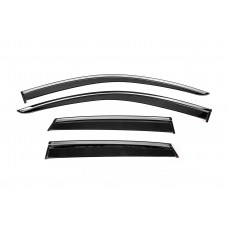 Вітровики з хромованим молдингом Niken Luxury (4 шт) для Ауди Q3 2019- рр