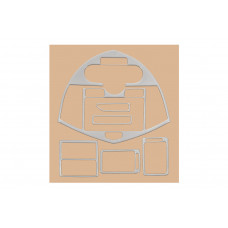 Накладки на панель приборов (2002-2006) Алюминий для Kia Carens