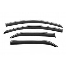 Ветровики с хромированным молдингом Niken Luxury (4 шт) для Toyota Corolla 2007-2013 гг