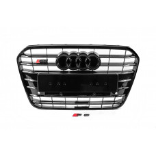 Передняя черная решетка с черной рамкой S-Style (2011-2014) для Ауди A6 C7