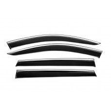 Вітровики з хромованим молдингом молдингом Niken Luxury (4 шт) для Ауди Q7 2015- рр