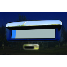 Хромированная накладка над номером (1-дверн, нержавейка) OmsaLine - Итальянская Нержавейка (без надписи) для Volkswagen Caddy 2004-2010 гг