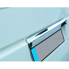 Хром над номером (нерж) Двері ляда. Carmos - Турецька сталь для Volkswagen T4 Transporter 1990-2003 рр