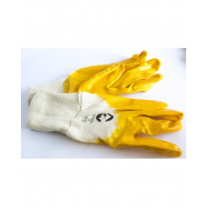 Перчатка нитрил (х/б+латекс оранжевая) 8 размер